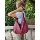 Torba skórzana Ever 2522 Burgund