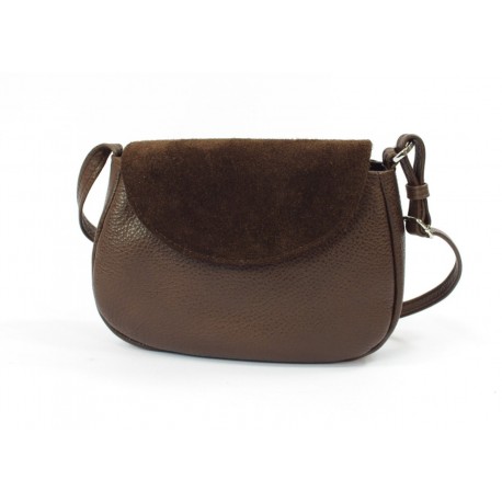 Mała torebka skórzana EVER Brown